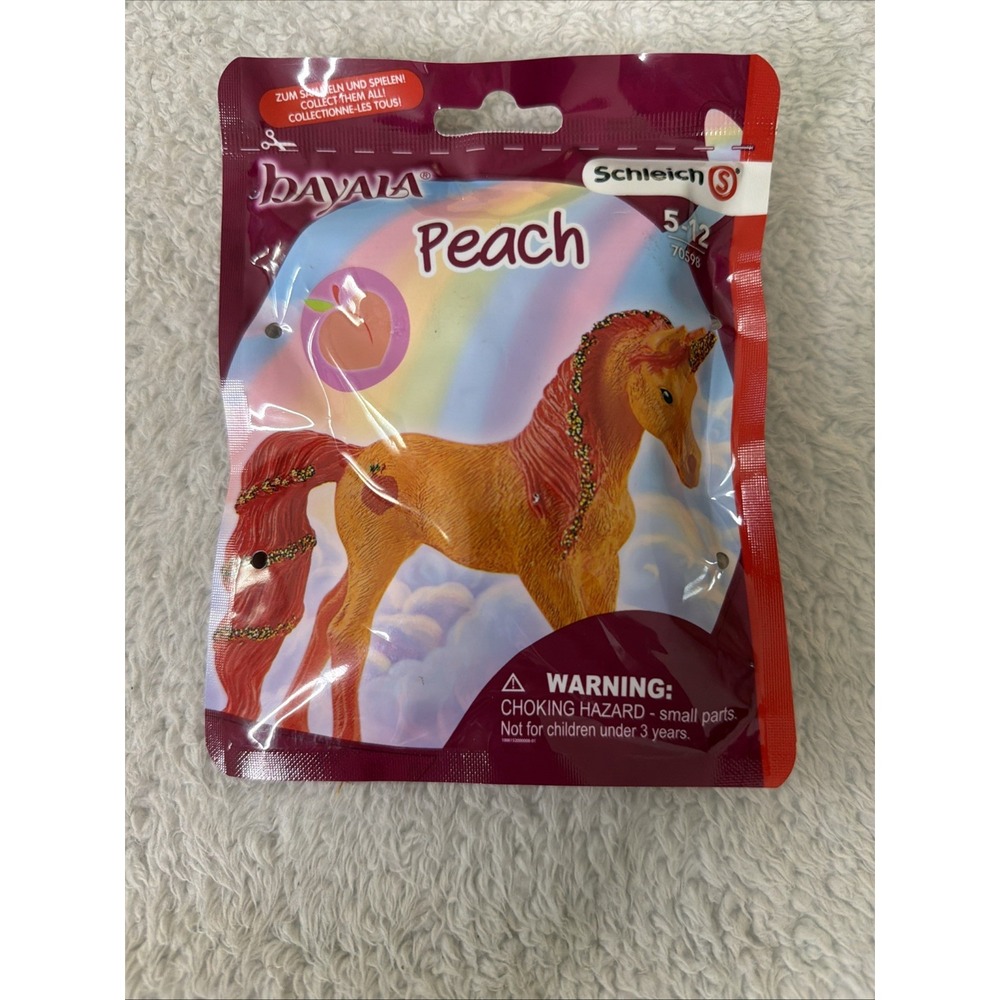 Schleich BAYALA 70598 Peach unicorn foal Collectable Unicorn SERIES 2 fruit NIP